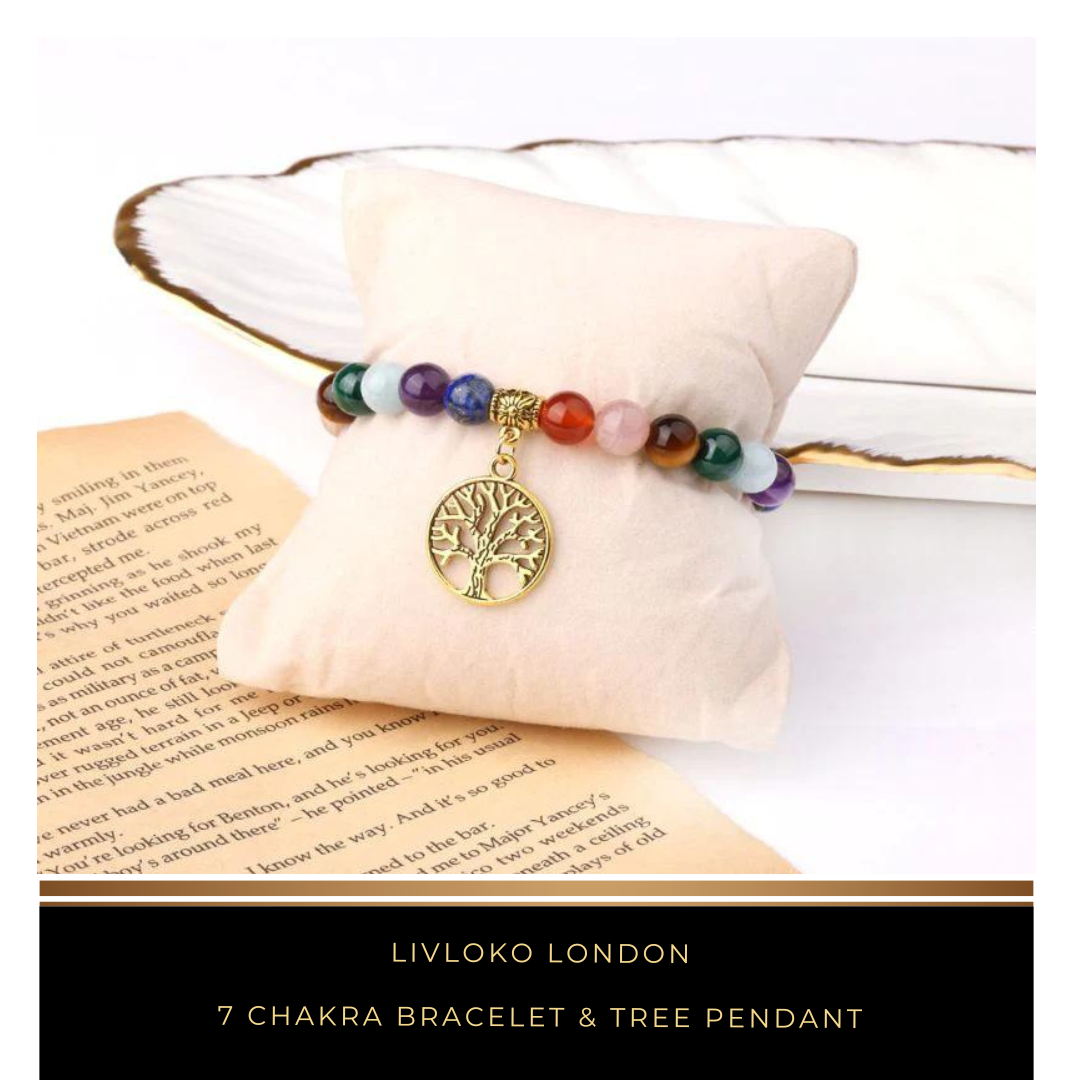 7 Chakra Bracelet & Tree Pendant - Livloko London