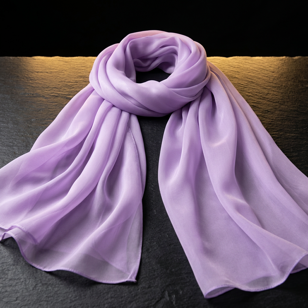 How to tell satin from silk: lilac purple satin scarf by Livloko London