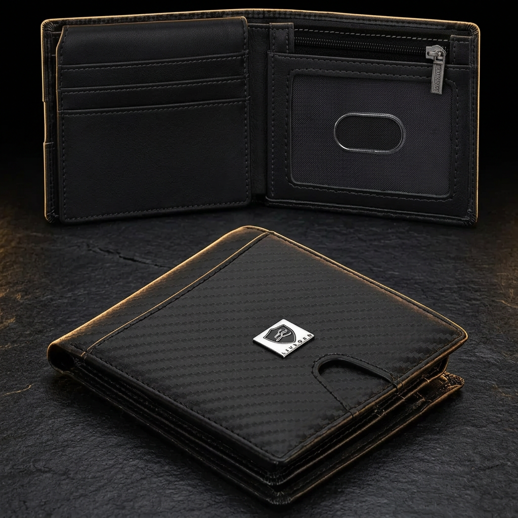 Coin wallet: men's RFID card holder with coin pocket by Livloko London