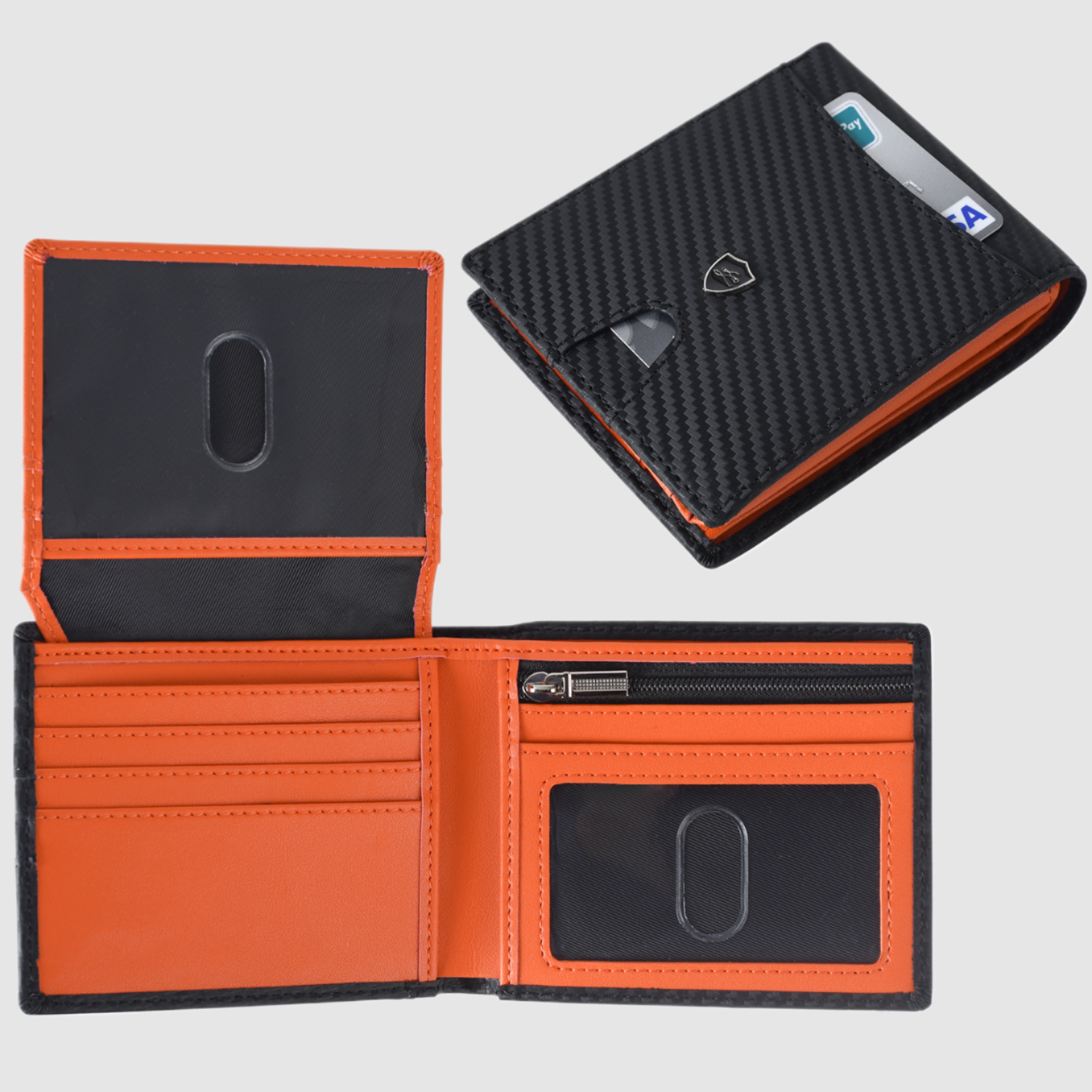 Carbon Fibre Designer RFID Card Wallet designer card wallet