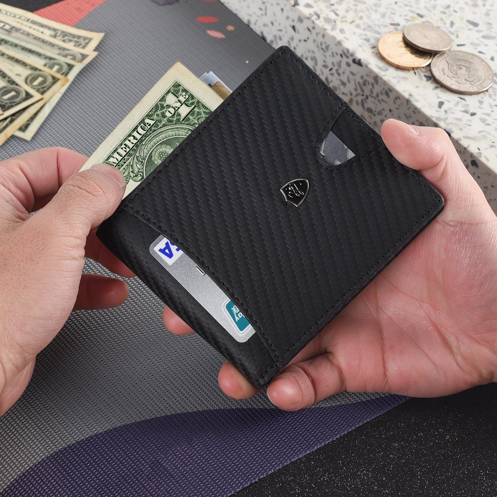 Bifold RFID Card Wallet Carbon Fibre carbon fibre wallet