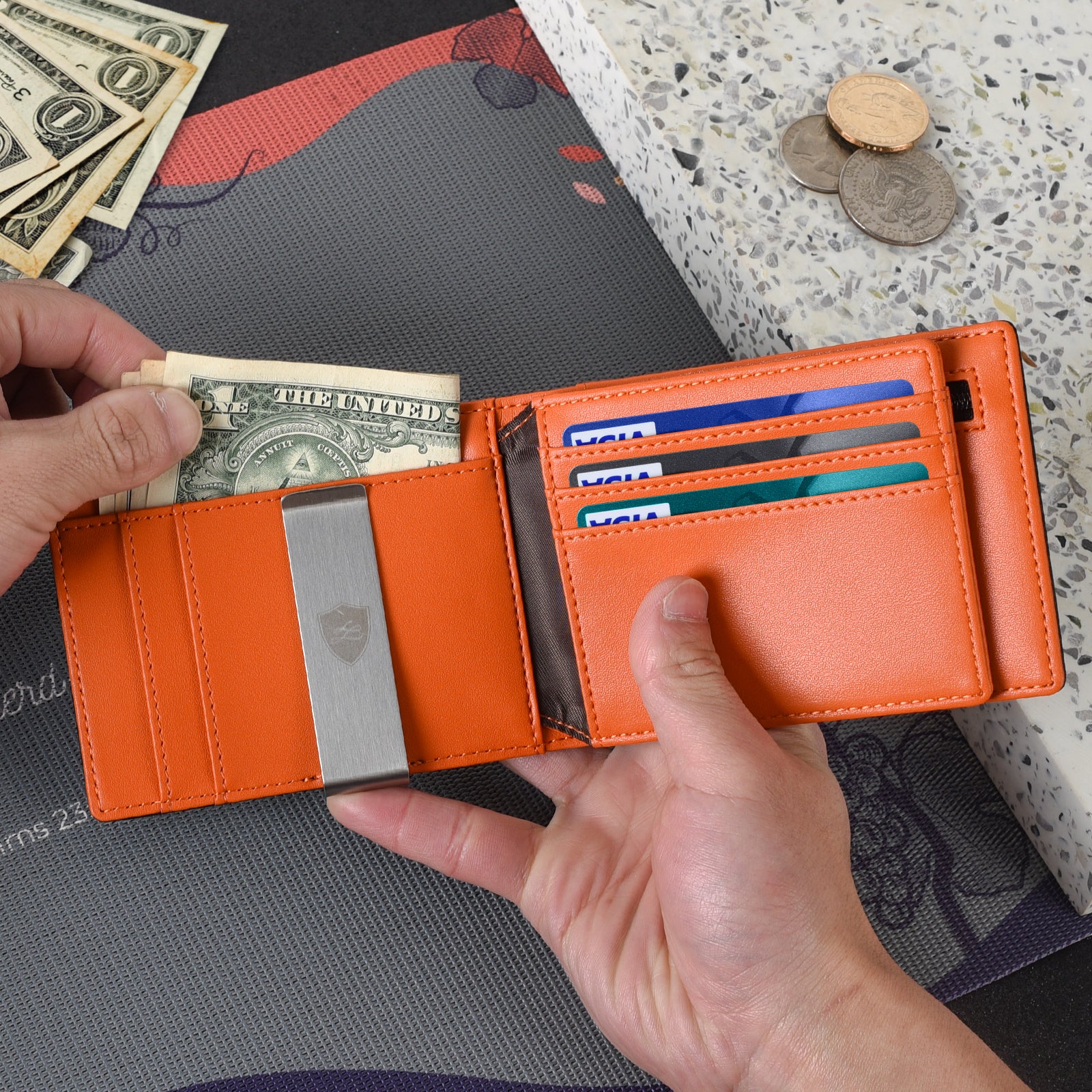 Designer Wallet Money Clip Card Holder for Men mens wallet with money clip