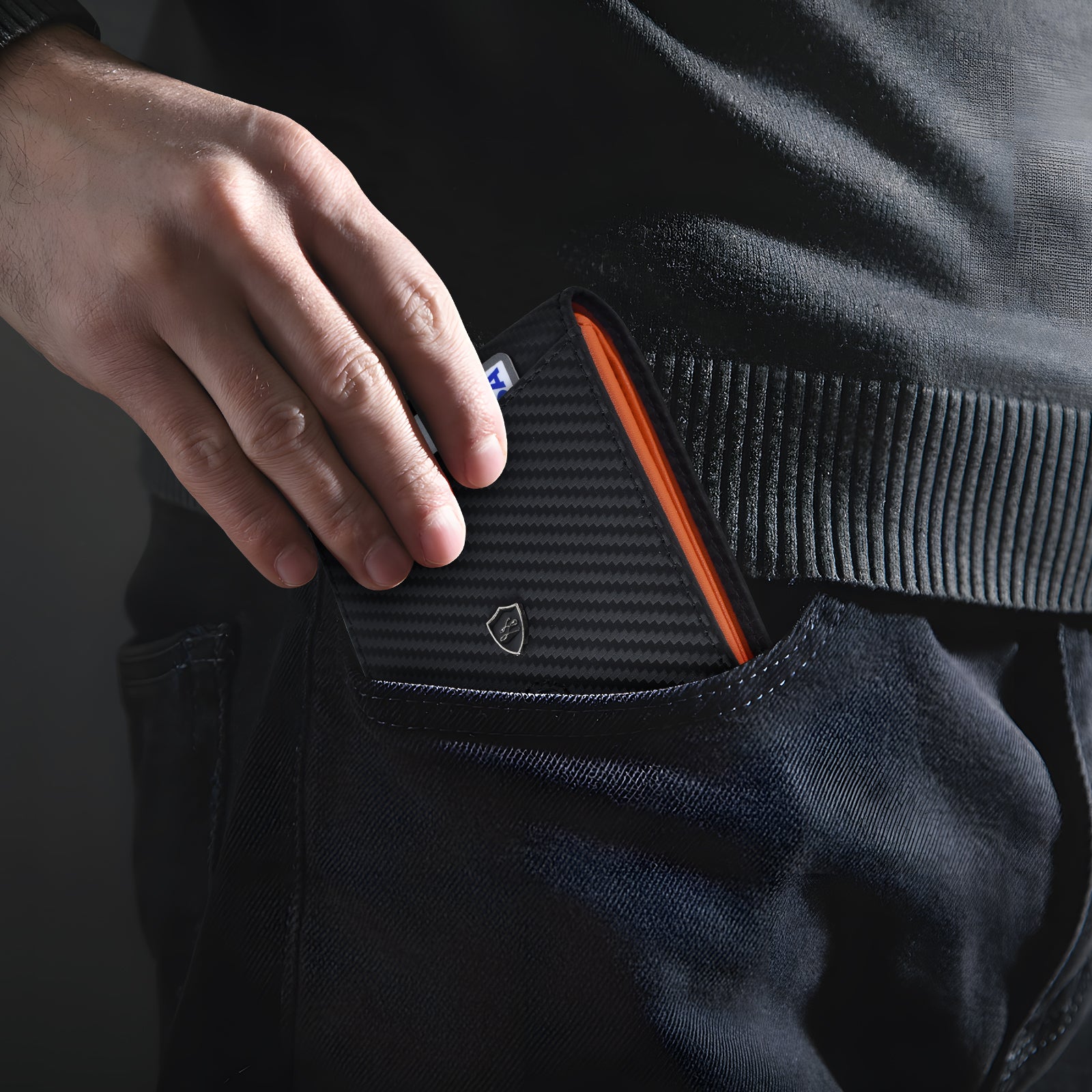Carbon Fibre Designer RFID Card Wallet designer wallet