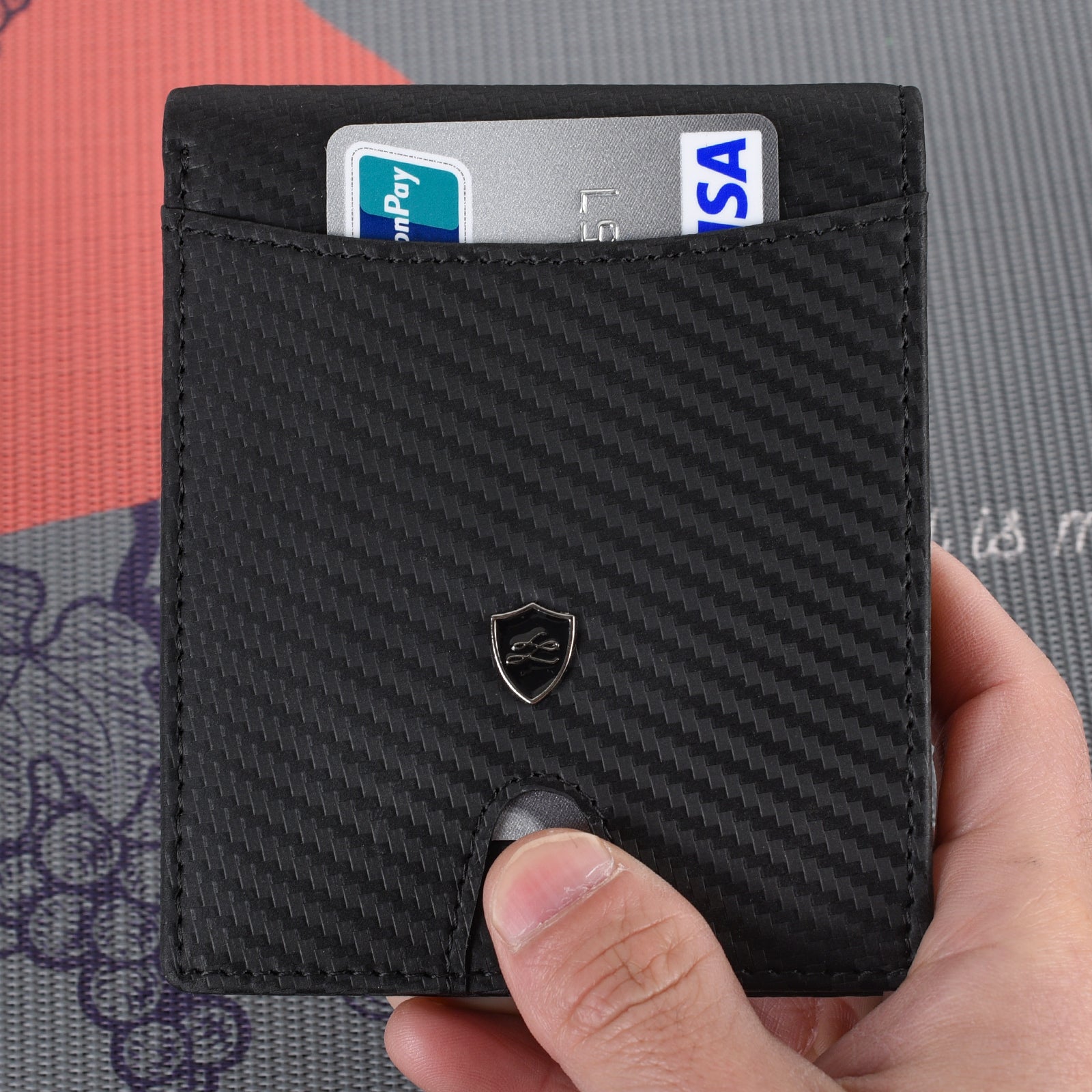 Bifold RFID Card Wallet Carbon Fibre rfid wallets for men