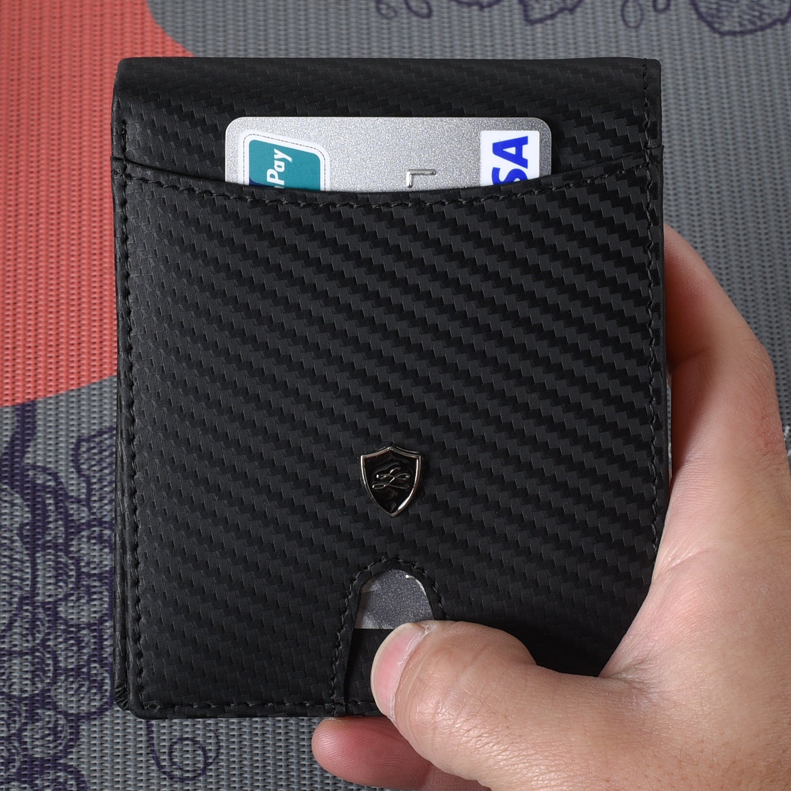 Carbon Fibre Designer RFID Card Wallet RFID Card Wallet