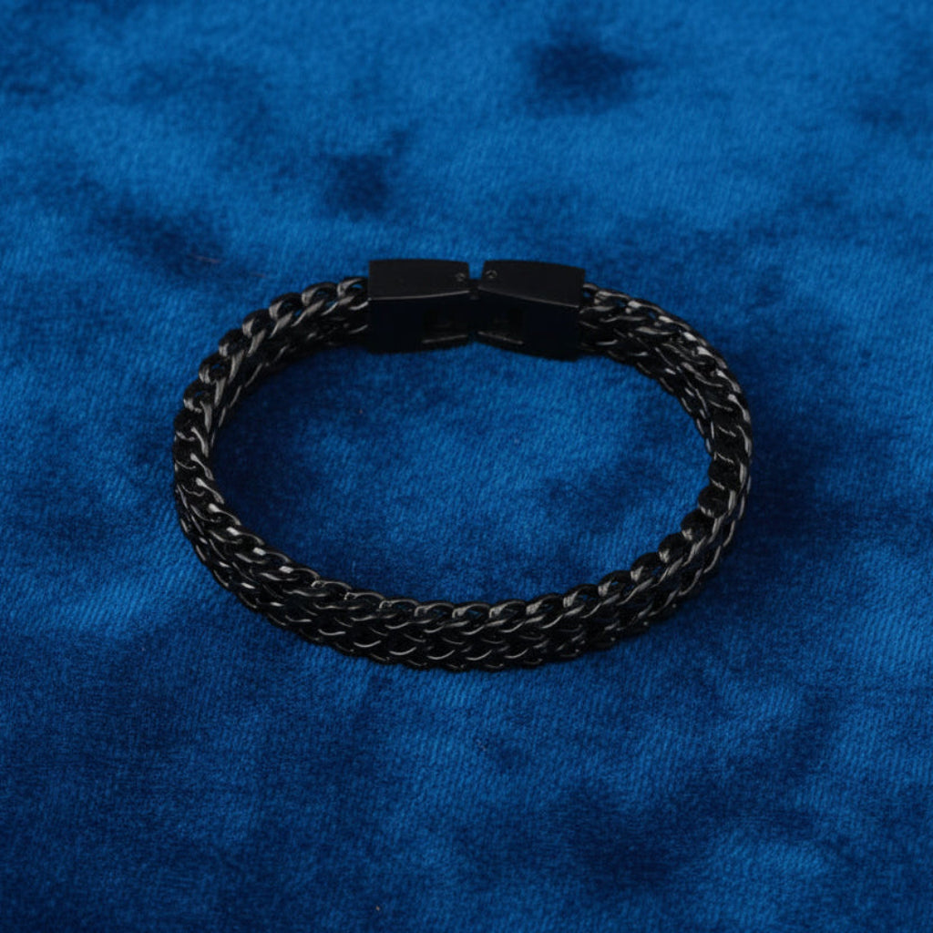 Luxury Black Stainless Steel Bracelet
