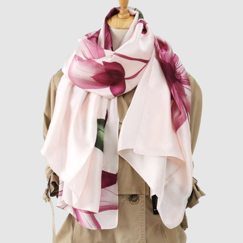 Floral Scarf Oriental Rose floral scarf