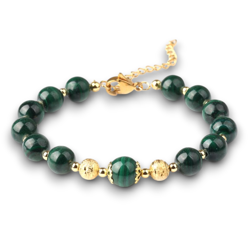 Malachite Bracelet 18k Gold Plated malachite product image