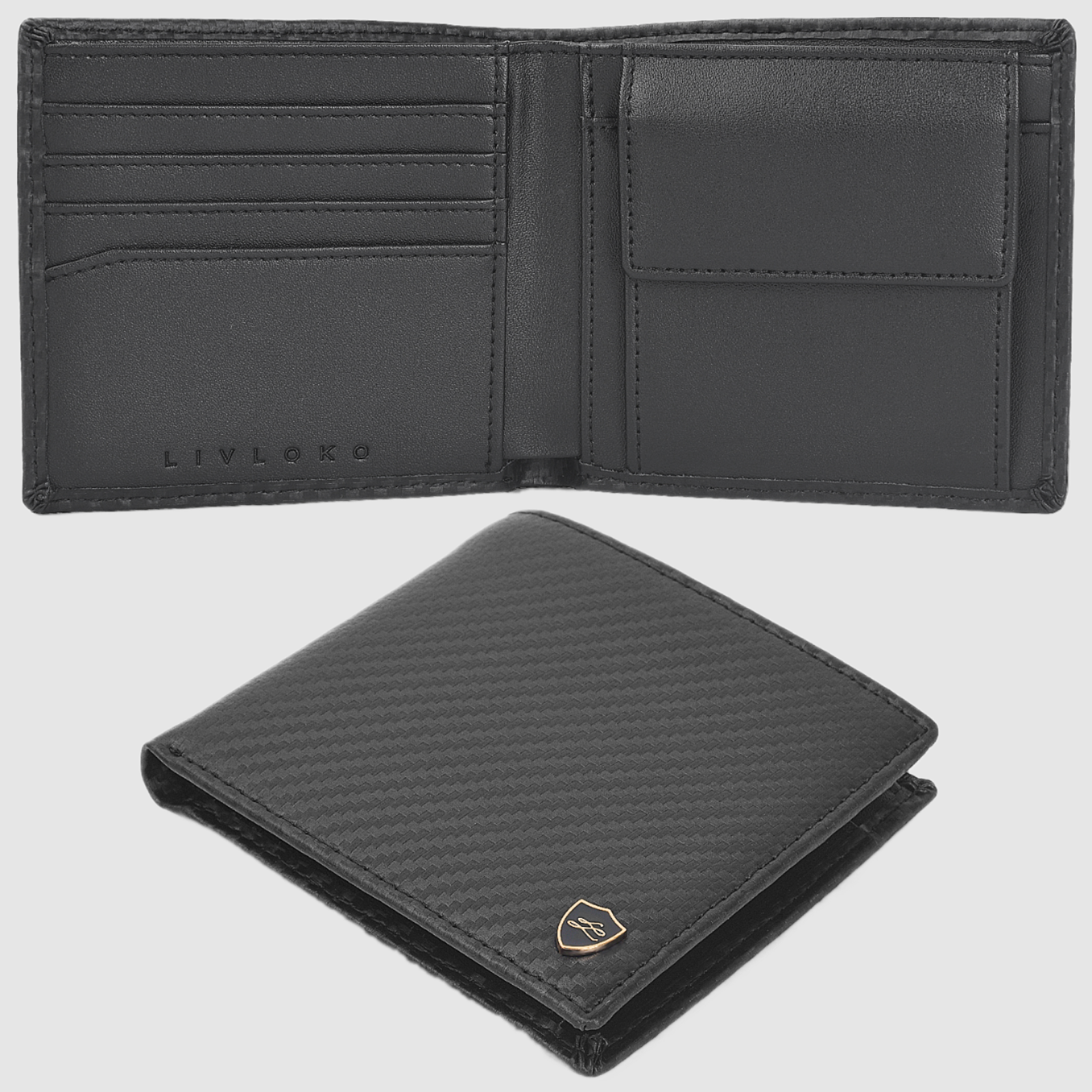 Men's Black Designer Wallet RFID Blocking designer wallet mens