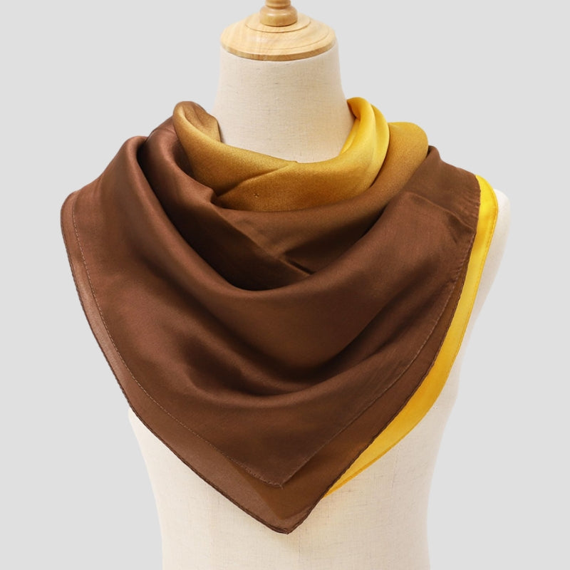 Yellow and Brown Neck Scarf brown scarf women