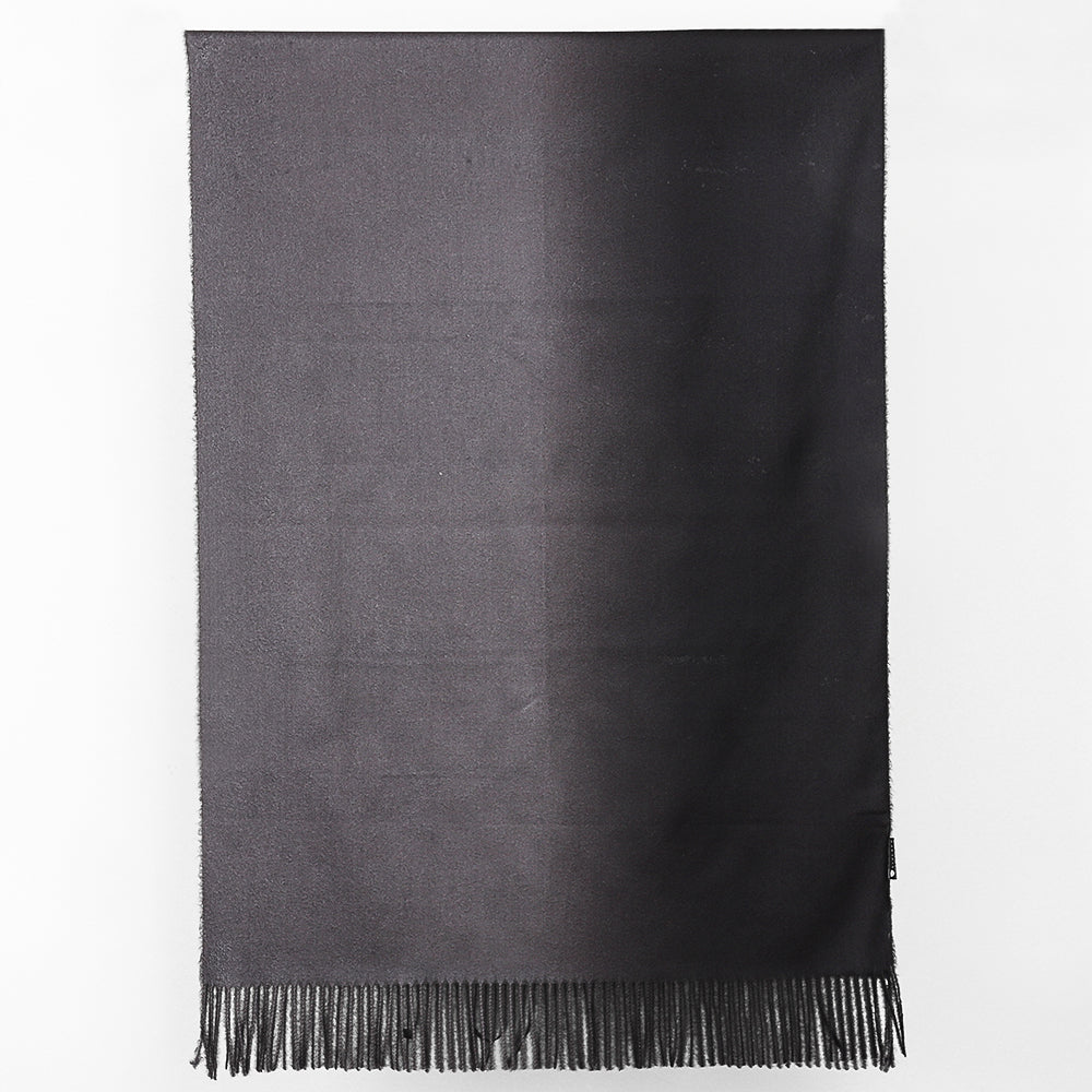Black and Grey Pashmina Shawl, laid flat