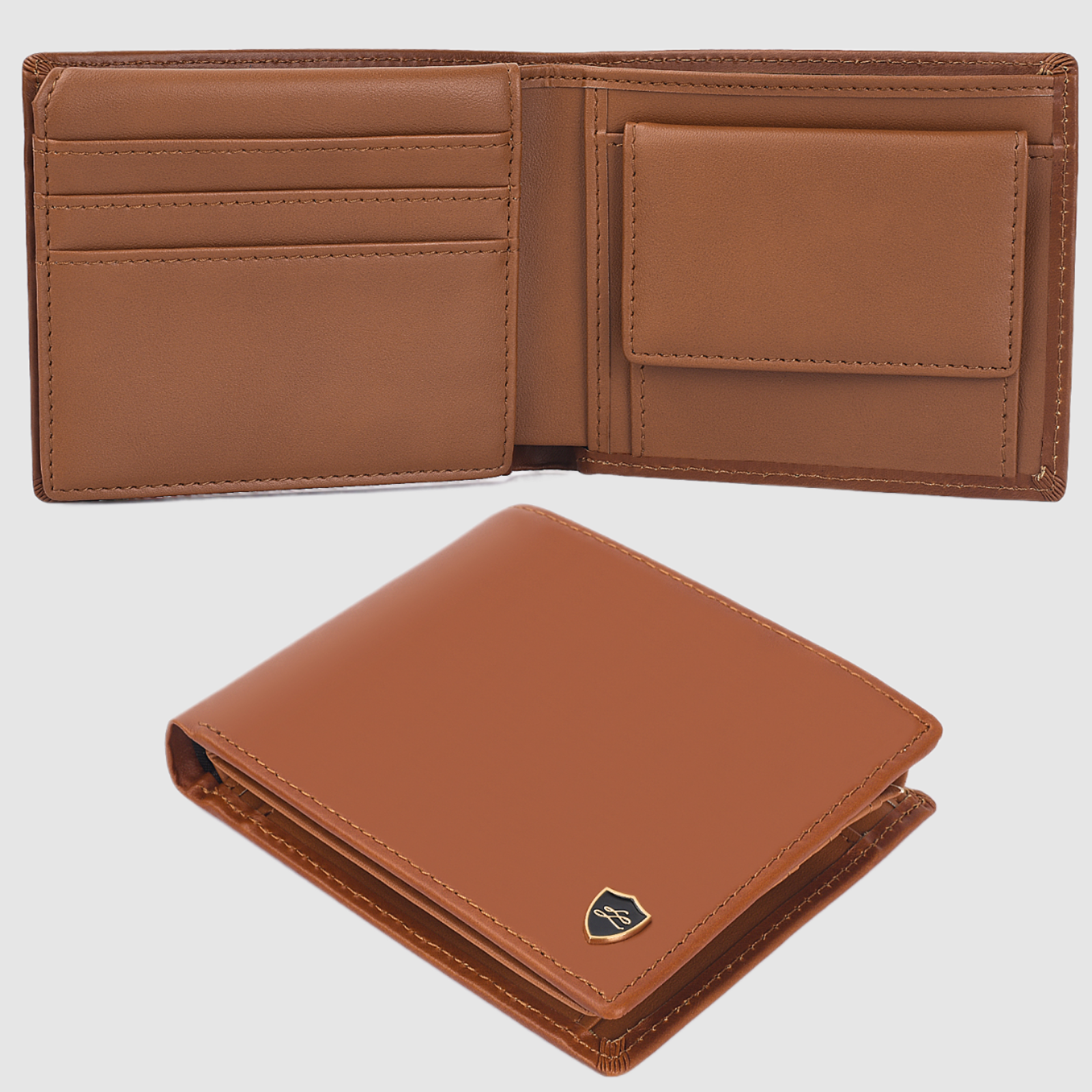 Men's Designer Leather RFID Card Wallet leather wallet with coin pocket