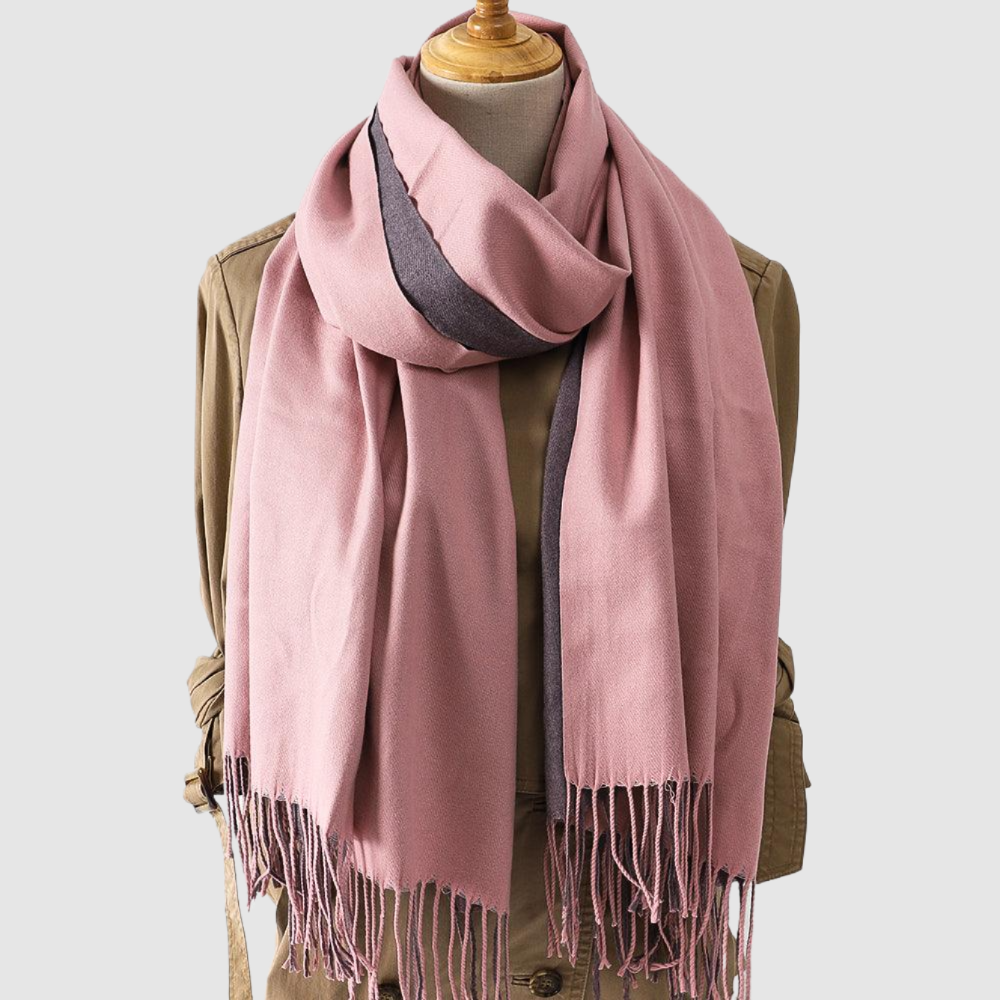 Grey and Pink Pashmina Scarf pink colour shawl