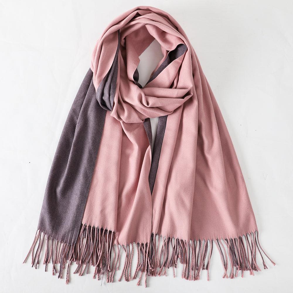 Grey and Pink Pashmina Scarf pashmina scarf