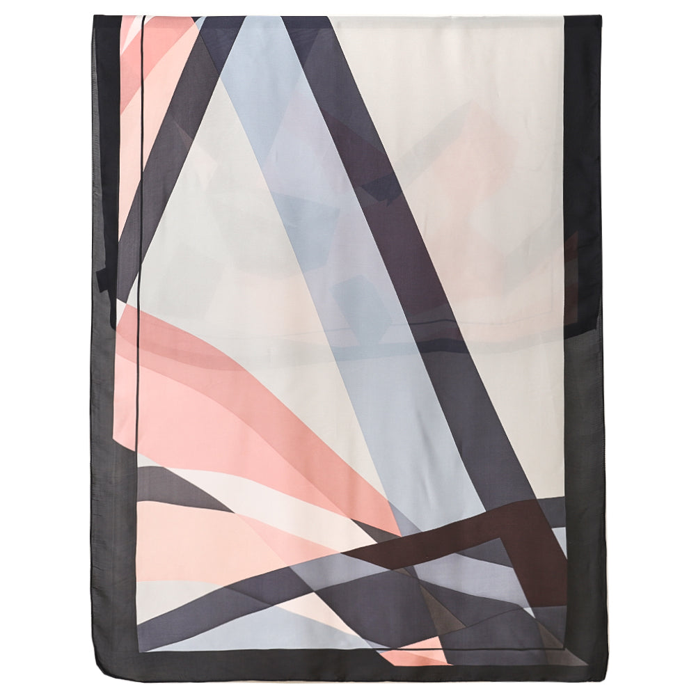 Black Gold Pink Satin Scarf