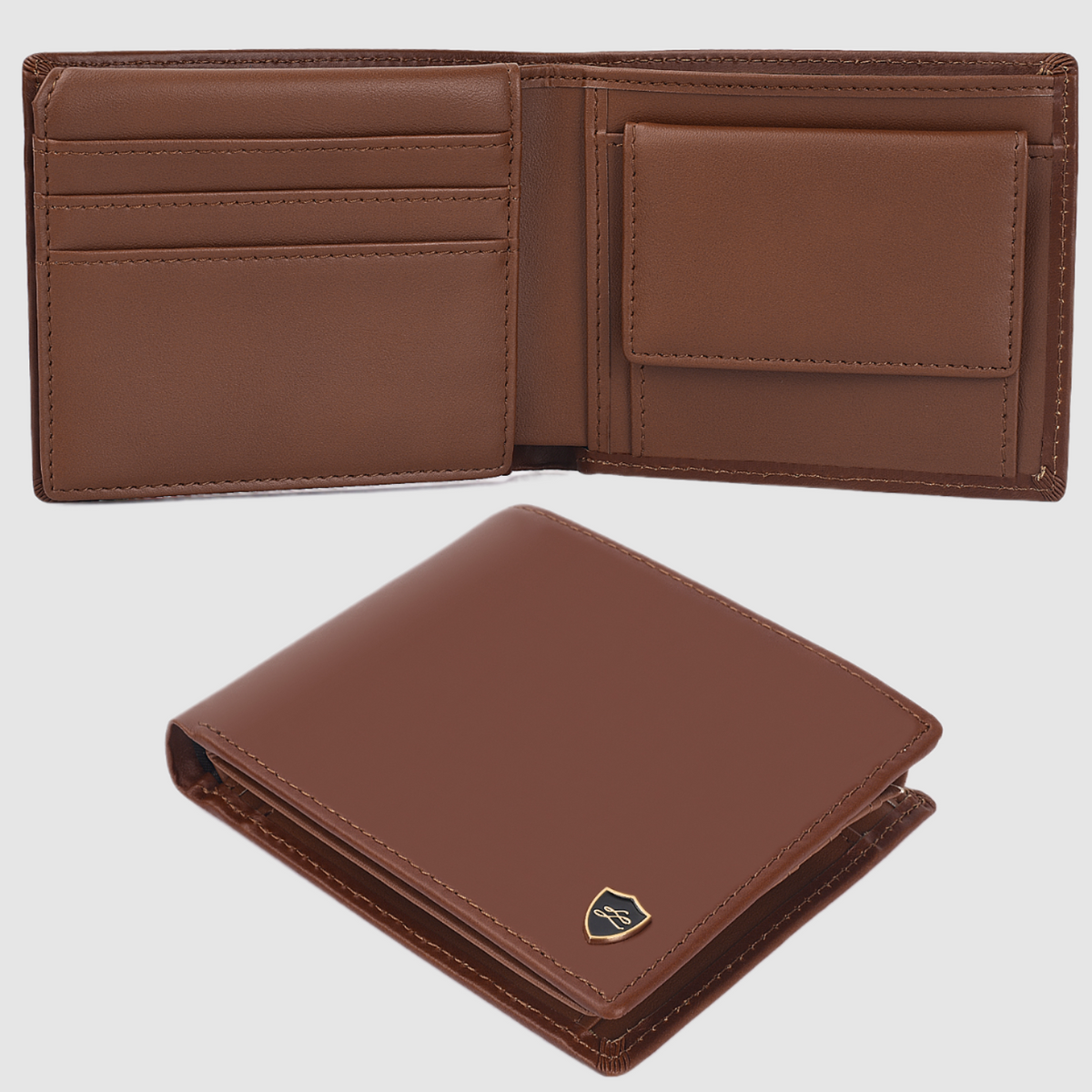 Soft Leather Designer Male Wallet with RFID Shielding