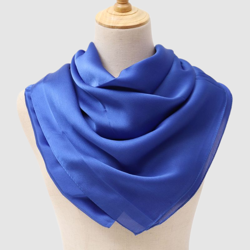 Light Blue Satin Neck Scarf light blue scarf