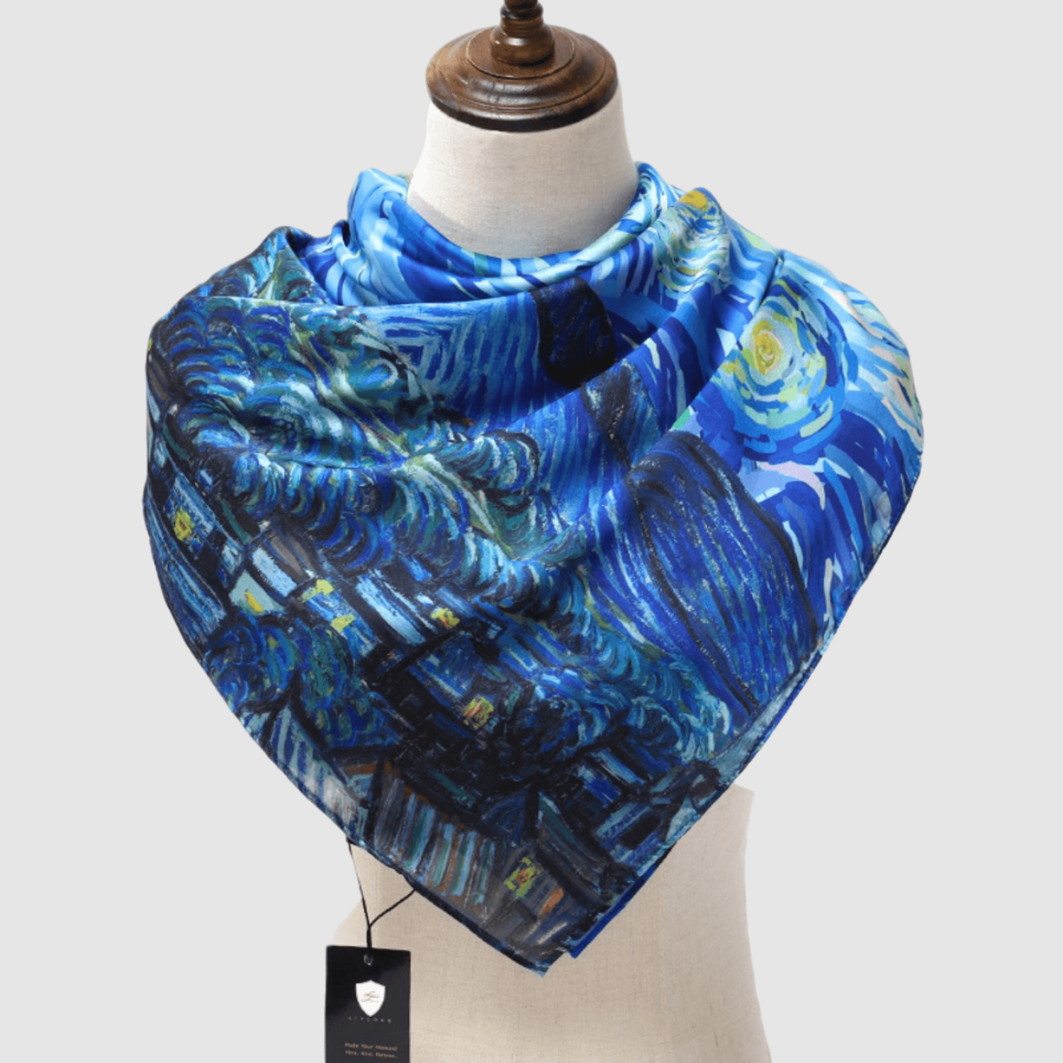 Starry Night Blue Scarf blue scarf womens
