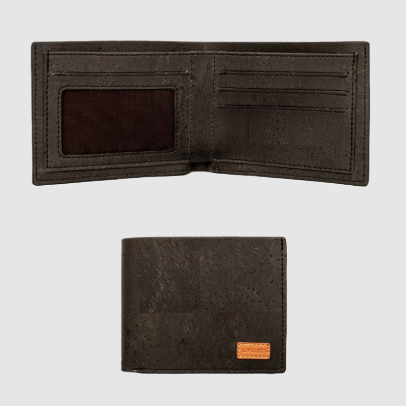 Black Cork Men Vegan Wallet black cork wallet