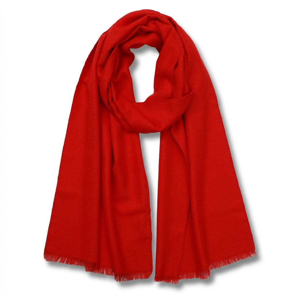 Men's Light Red Wool Scarf red wool product image