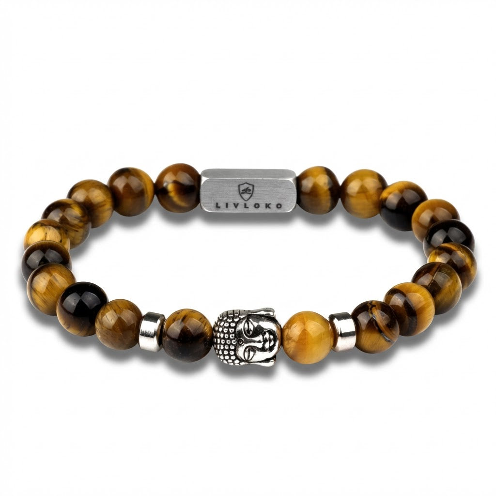 Tiger Eye Bead Bracelet with Buddha Bracelet Charm product image