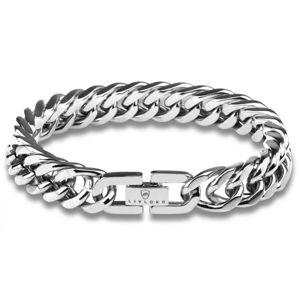 Men's Silver Curb Bracelet product image