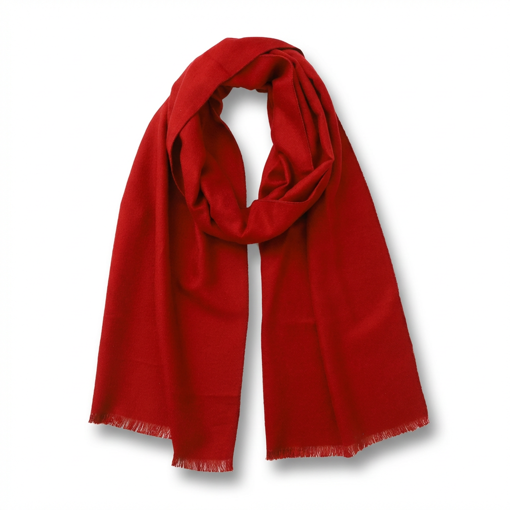 Men's Deep Red Wool Scarf red wool product image