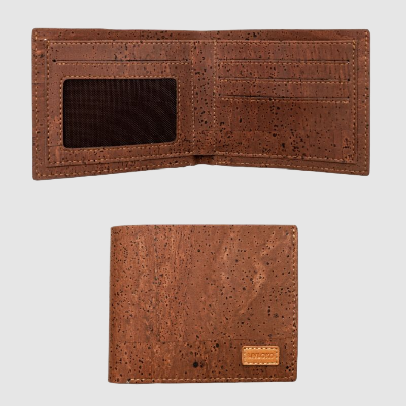 Brown Cork Fabric Vegan Wallet vegan wallet