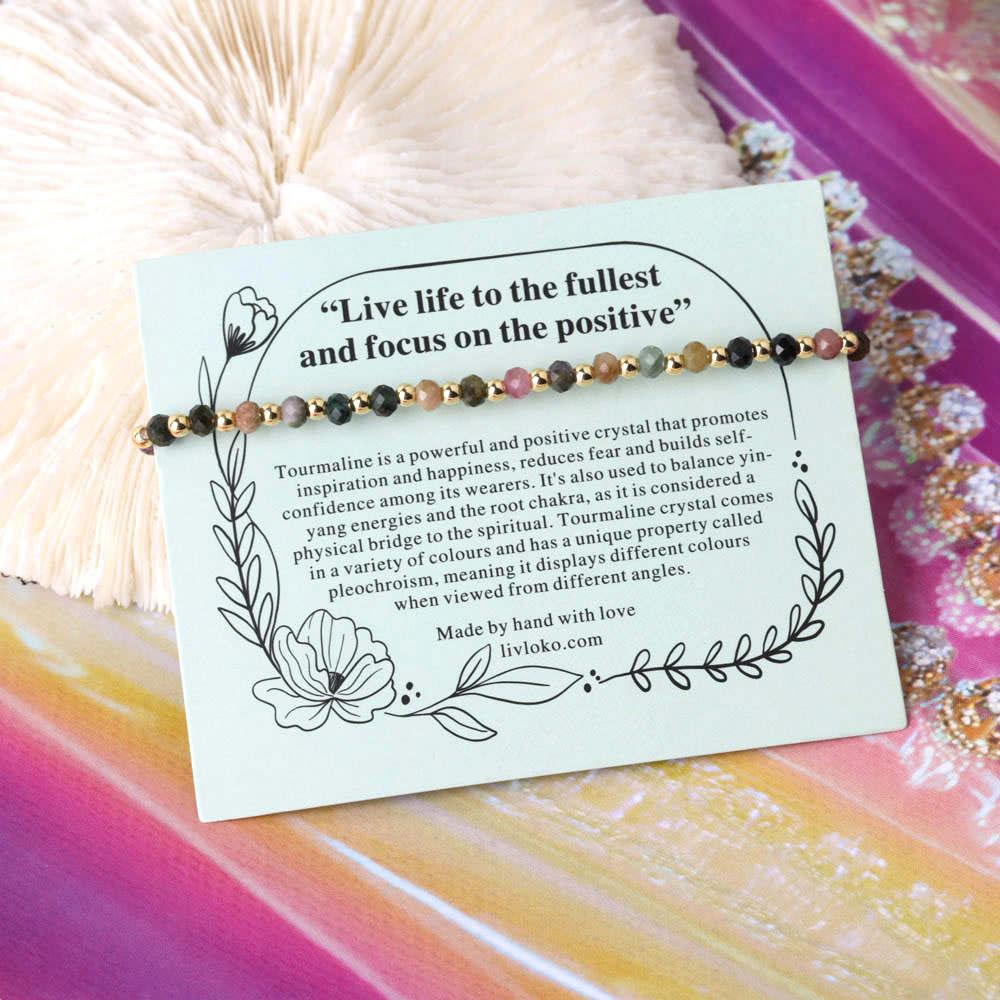 Tourmaline Crystal Bracelet for Women anxiety bracelet