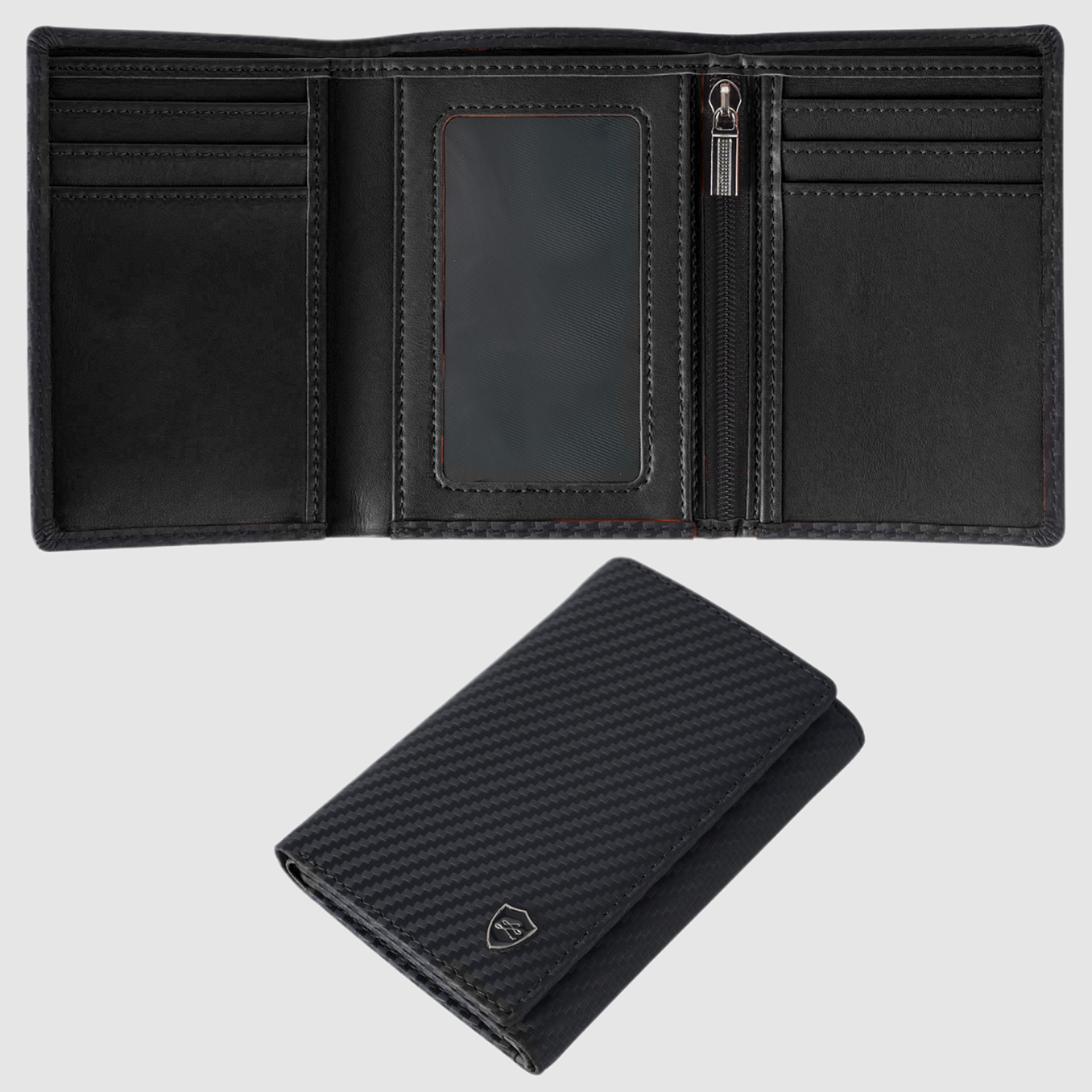 Carbon Fibre Black Wallet Card Holder black wallet