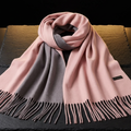 Grey and Pink Pashmina Scarf for Women, 200 × 80 cm
