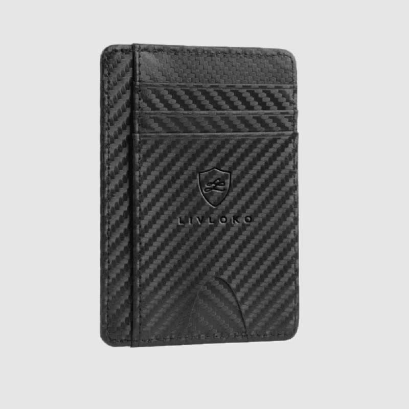 Carbon Fibre RFID Card  Holder Wallet credit card wallet mens slim