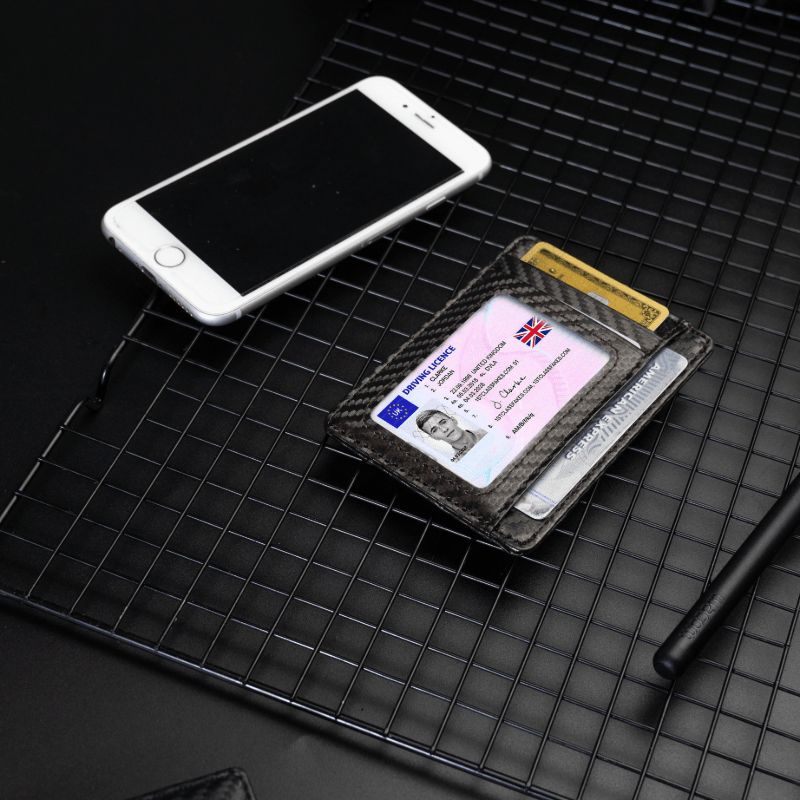 Carbon Fibre RFID Card  Holder Wallet oyster card wallet