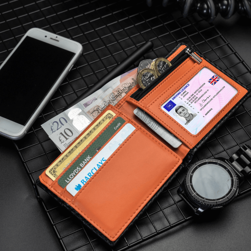 Carbon Fibre Designer RFID Card Wallet designer card wallet
