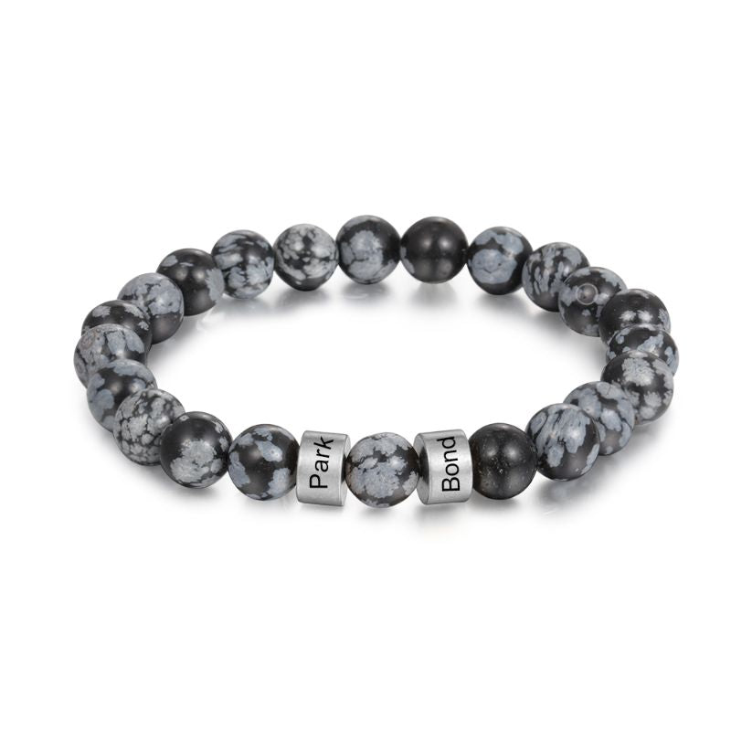 Personalised Engraved Gemstone Bracelet Personalised Engraved Gemstone Bracelet - Livloko London
