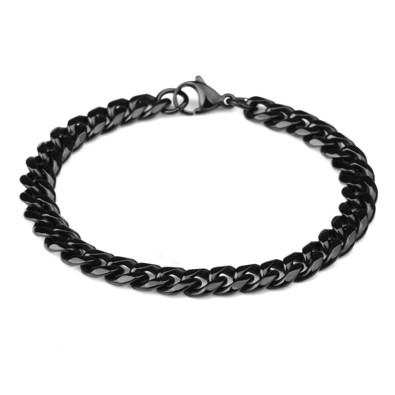 Men's Cuban Black Bracelet mens black bracelet