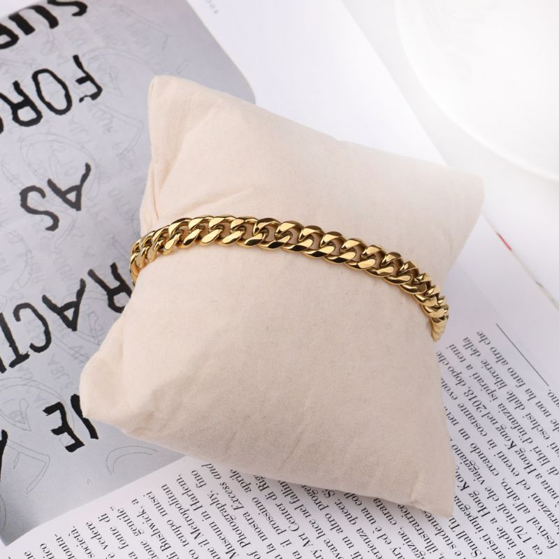 Men's Gold Curb Bracelet gold men bracelet