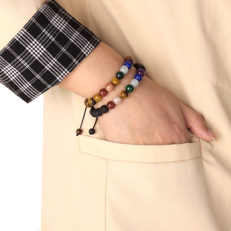7 Chakra Couple Bracelets crystal jewellery