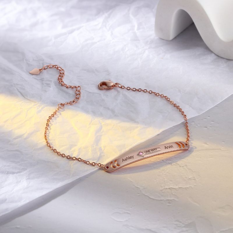 Personalised Couple Chain Bracelet Personalised Couple Chain Bracelet