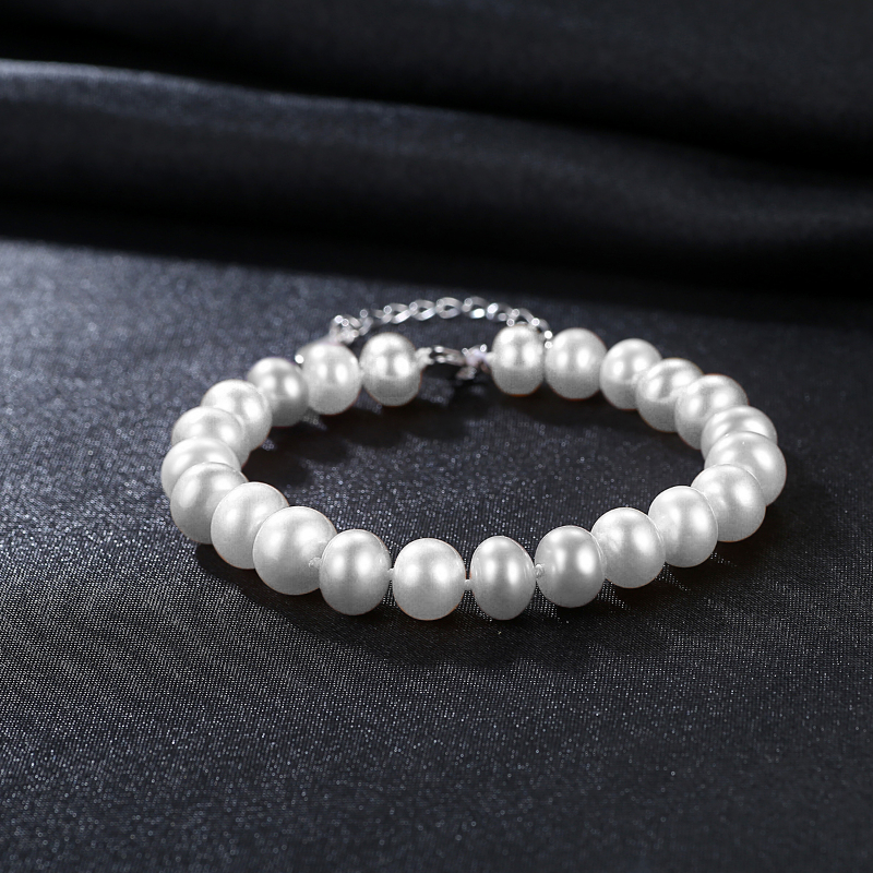 Women's Pearl Bracelet Stirling Silver real pearl bracelet