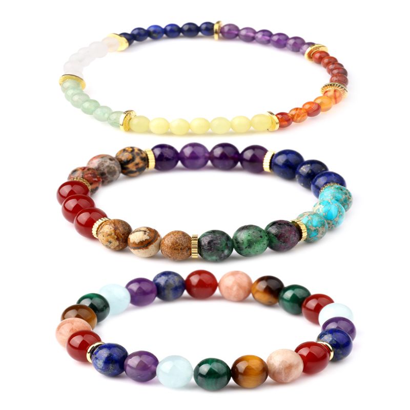 Bracelet Set 7 Chakra gold Plated bracelet sets