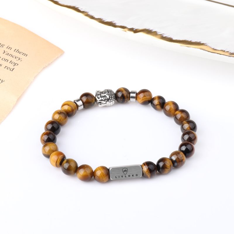 Tiger Eye and Buddha Bracelet Charm buddha bracelets