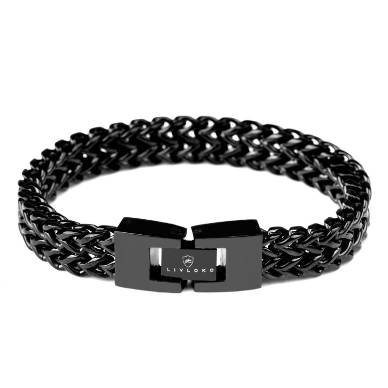 Luxury Black Stainless Steel Bracelet men's designer bracelets