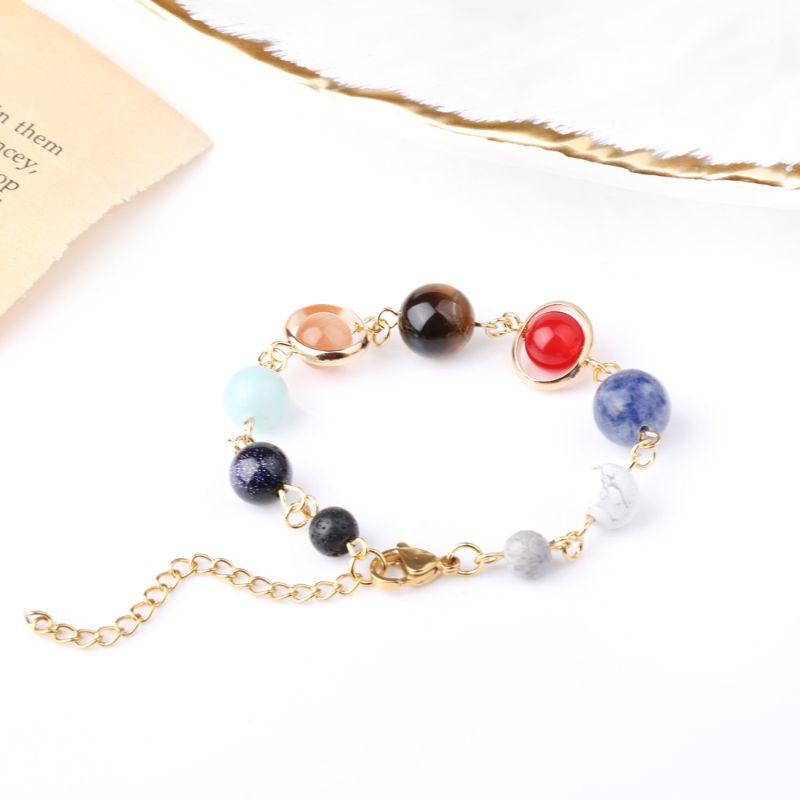 Solar System Crystal Bracelet 18ct Gold Plated solar system bracelet