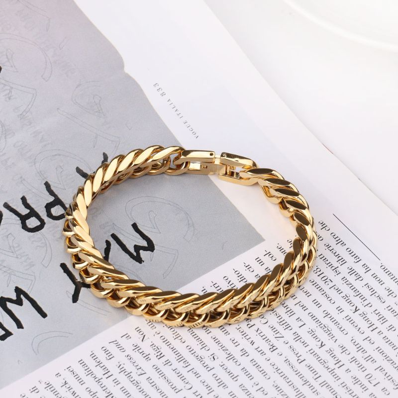 Men's Designer Gold Cuben Bracelet men's designer bracelets