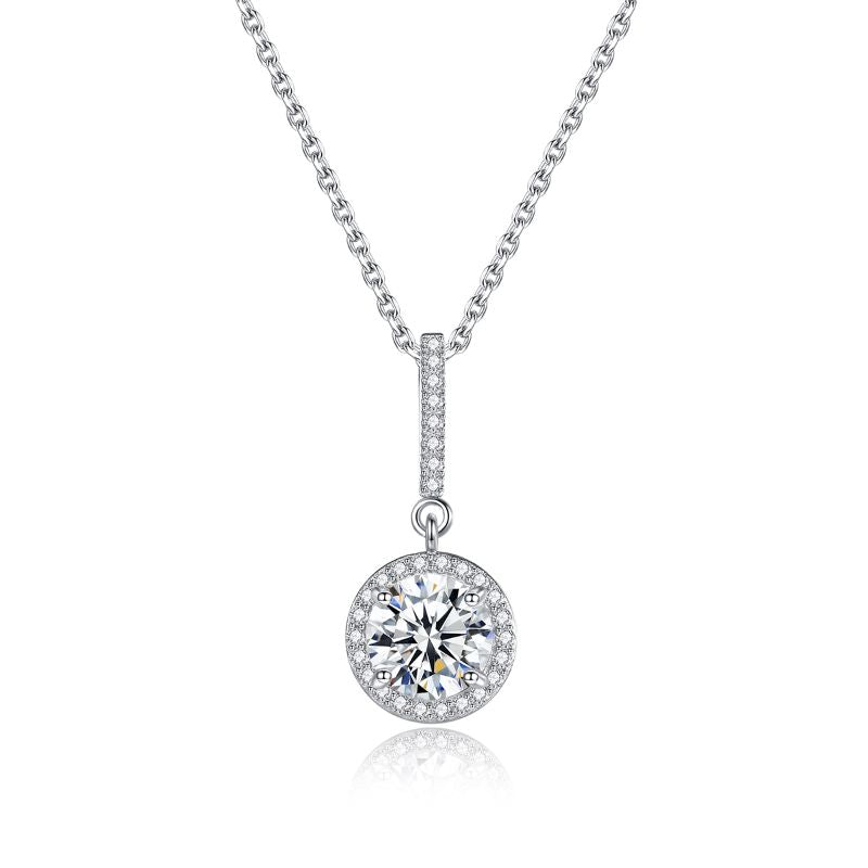 Cubic Zirconia Silver Crystal Necklace silver crystal necklace