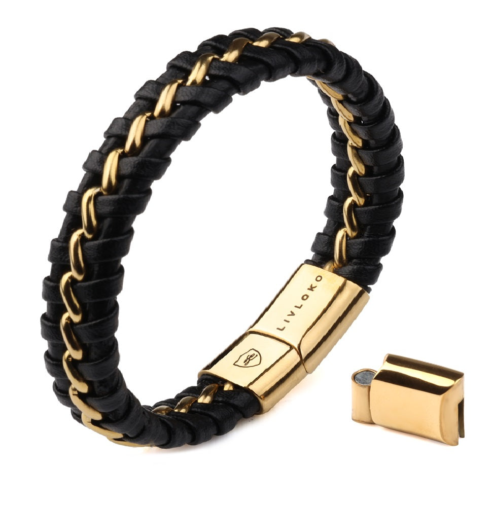 Men's Leather Band Bangle Bracelet men's leather band bracelet