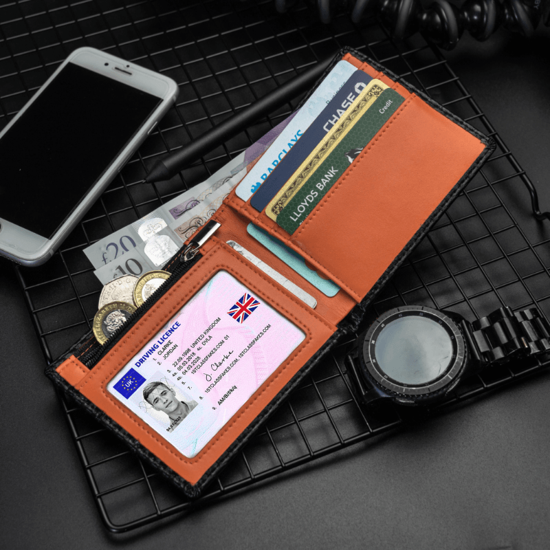 Bifold RFID Card Wallet Carbon Fibre wallet for cards