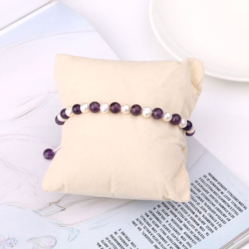 Amethyst Crystal and Freshwater Pearl Bracelet pearl bracelets for women