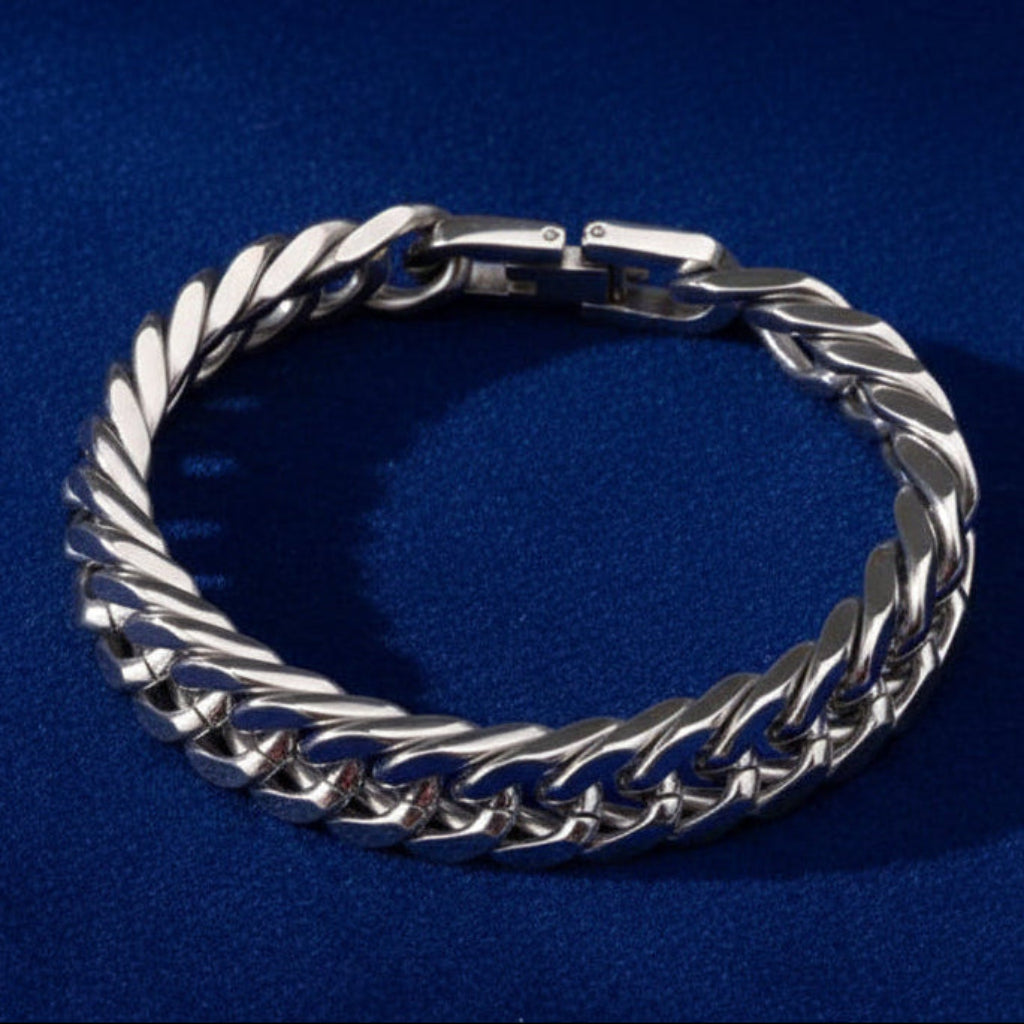 silver men's bracelet
